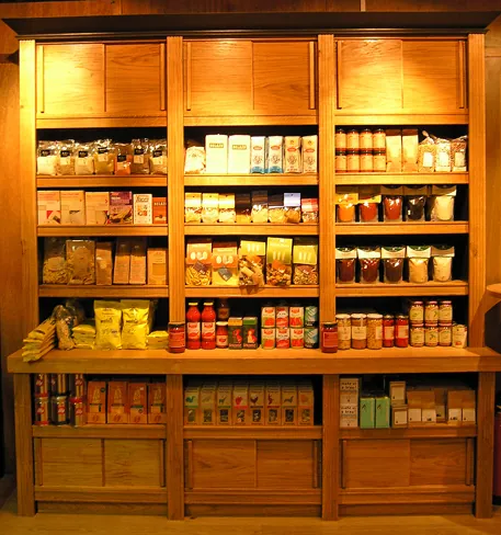 Fitted pantry shelving and cupboards