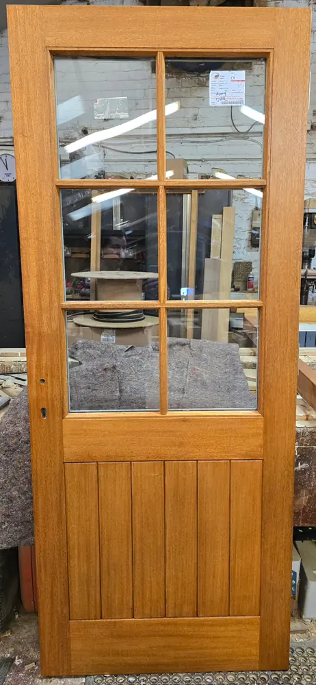 Glazed and boarded front door